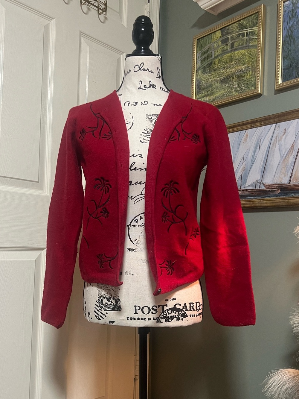 Charter Club Petite Red 100% Wool Sweater